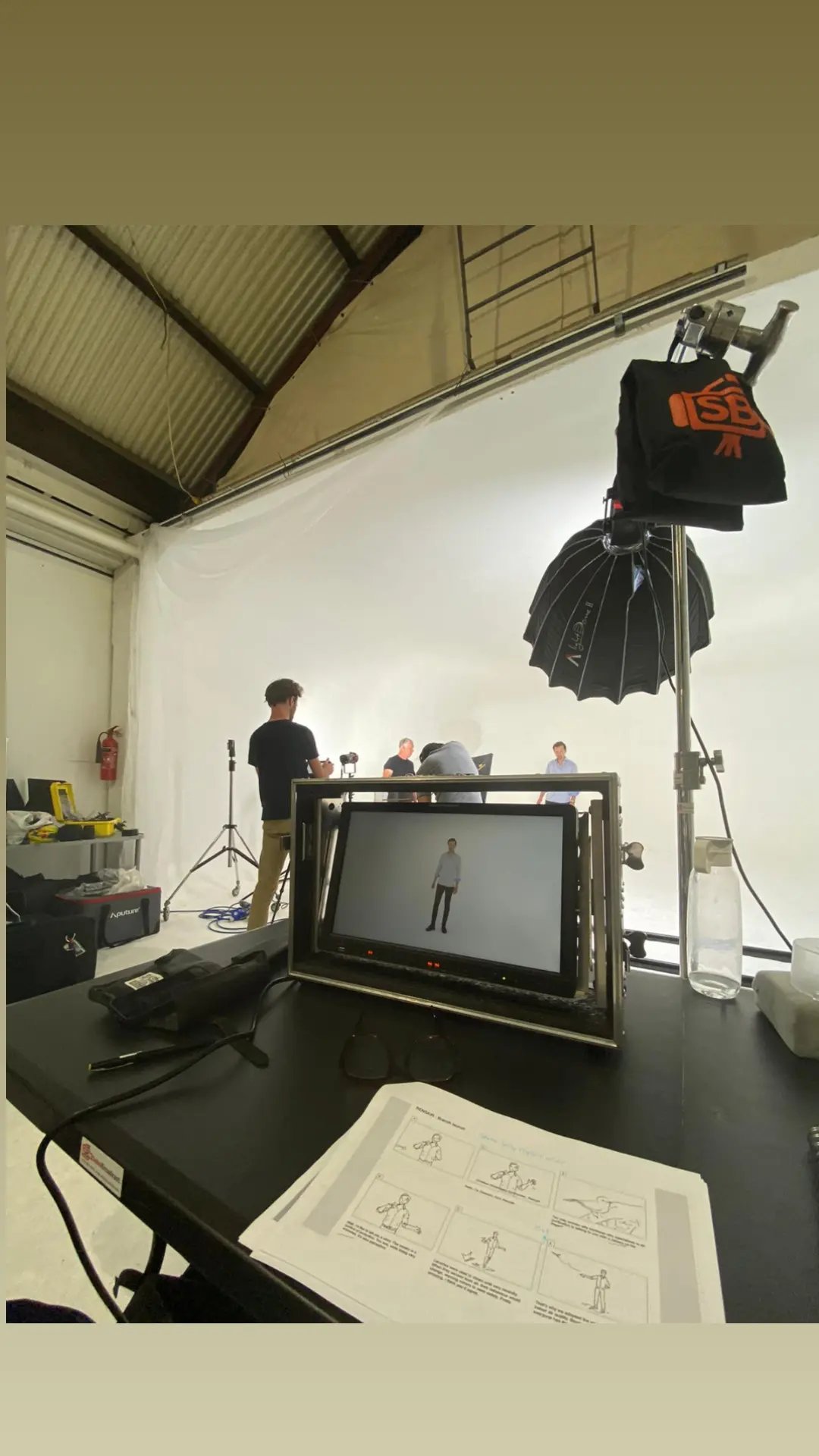 Behind the scenes — studio set dressed and ready for the Rensair brand film