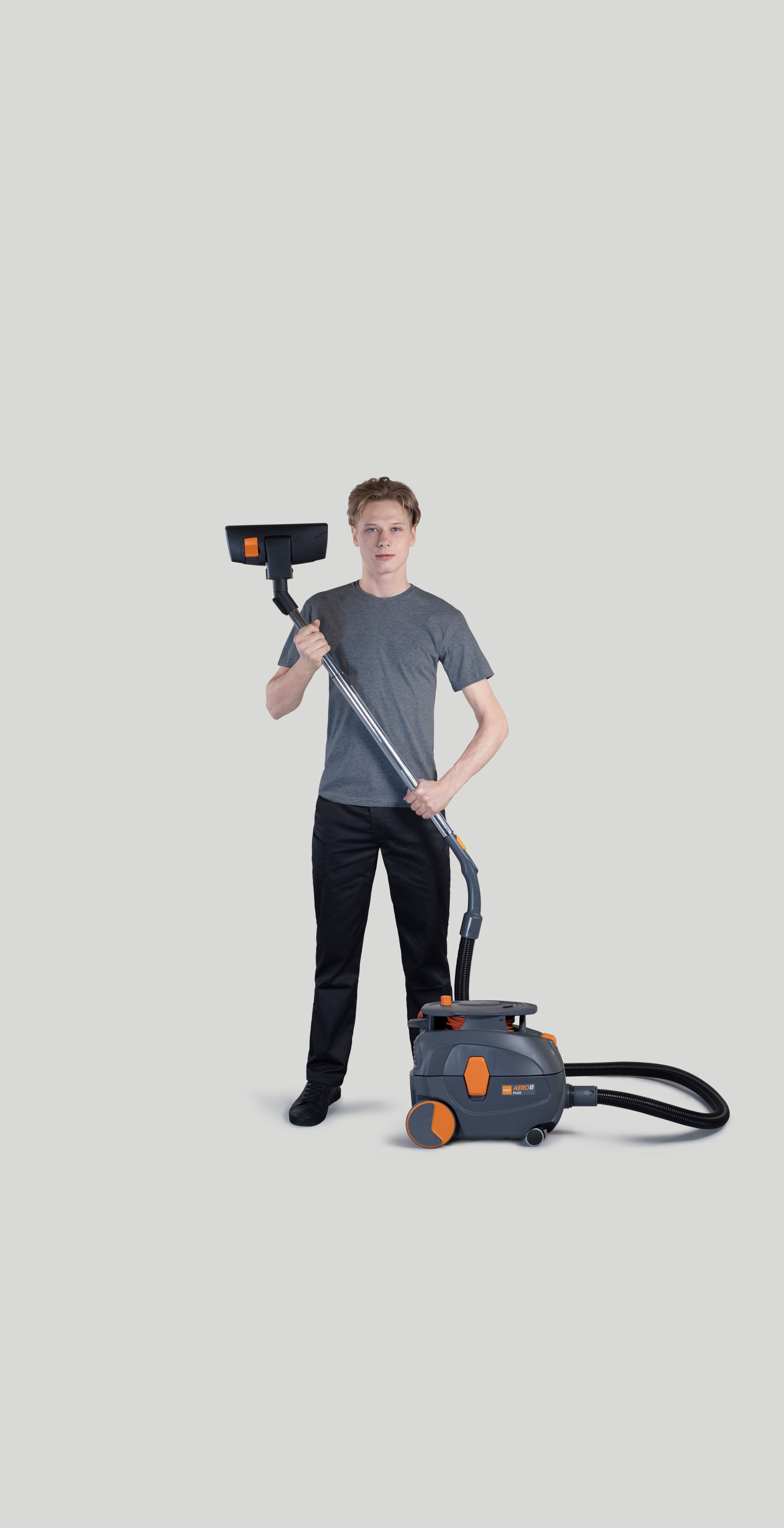 Campaign hero photograph from the TASKI AERO shoot